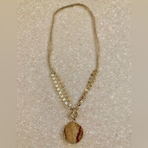 Cecelia Brown Stone Necklace